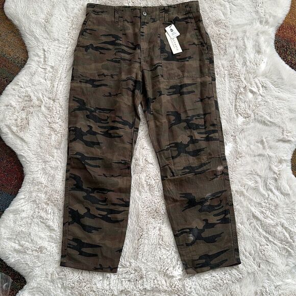 Sanctuary Everyday Linen Pants Camo Size 31 - Picture 4 of 11